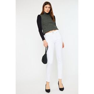 Kancan PAIGE HIGH RISE ANKLE SKINNY JEANSWomen's Size 0/23 Stretch White Denim